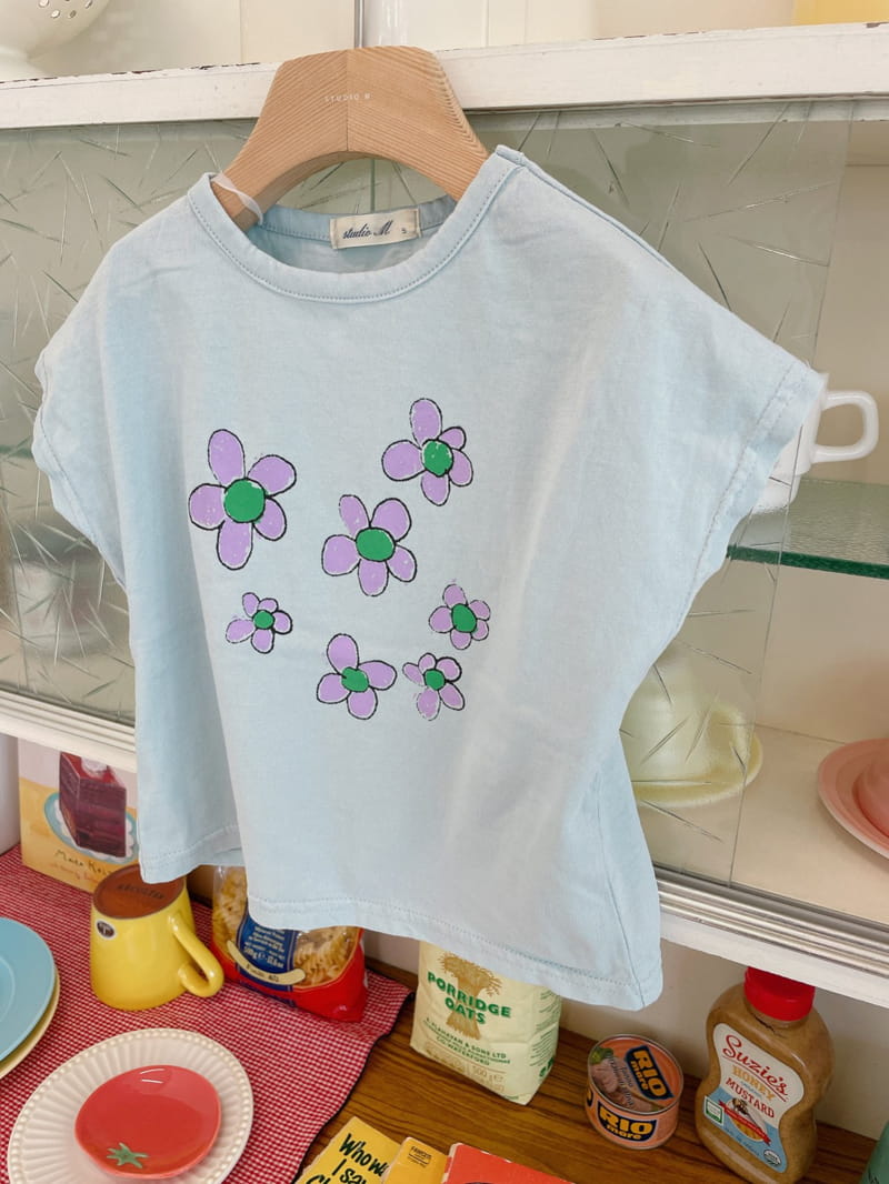 Studio M - Korean Children Fashion - #childofig - Purple Flower Paint Tee - 12