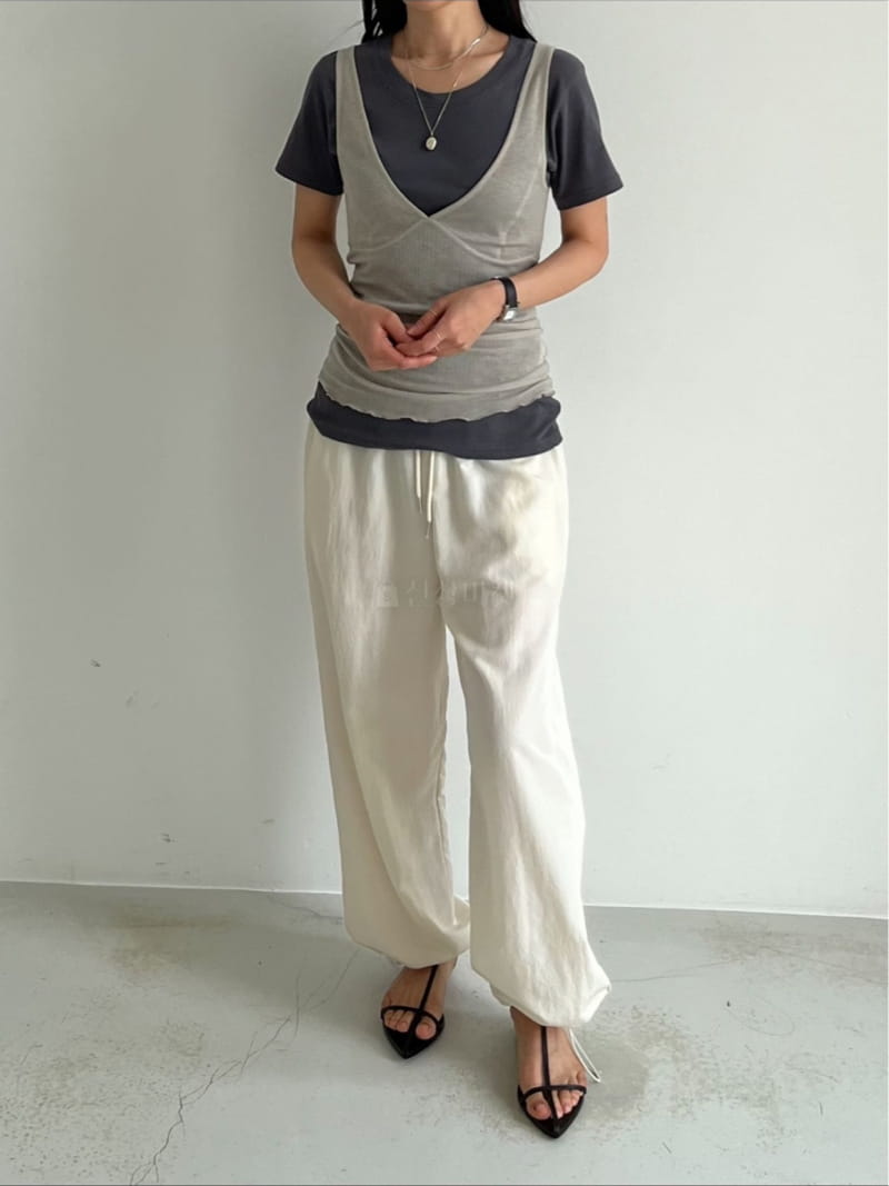 Taupe - Korean Women Fashion - #momslook - Touch Band Pants - 8