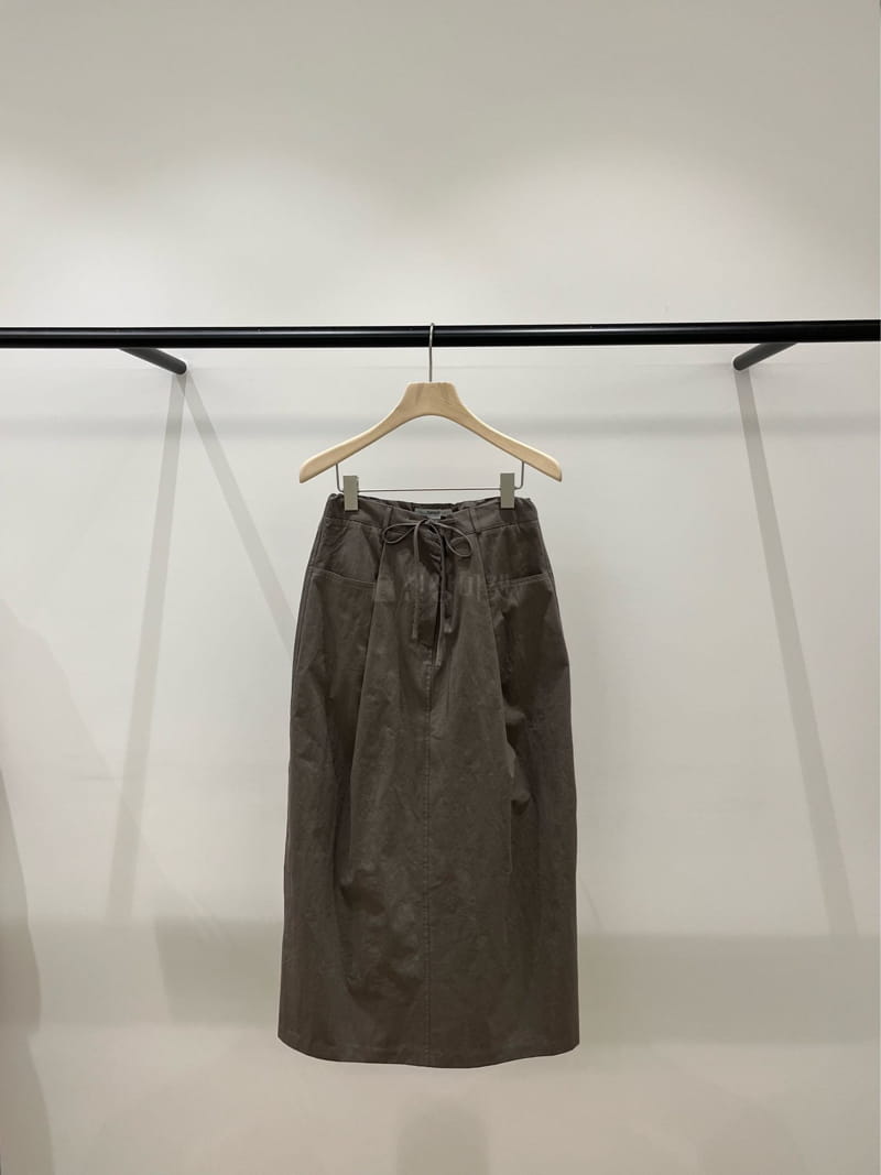 Taupe - Korean Women Fashion - #romanticstyle - Pintuck Skirt
