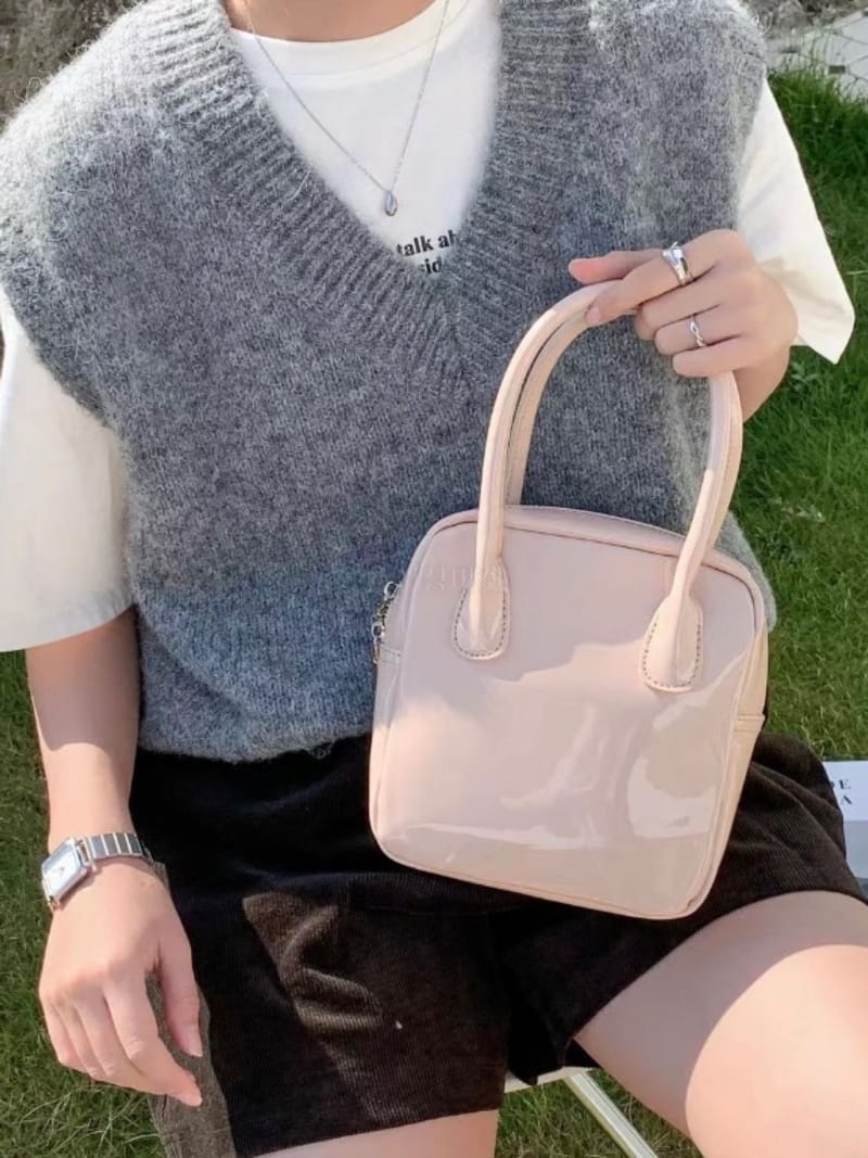 Trouvaille - Korean Women Fashion - #momslook - Tomb Square Tote Cross Bag - 5