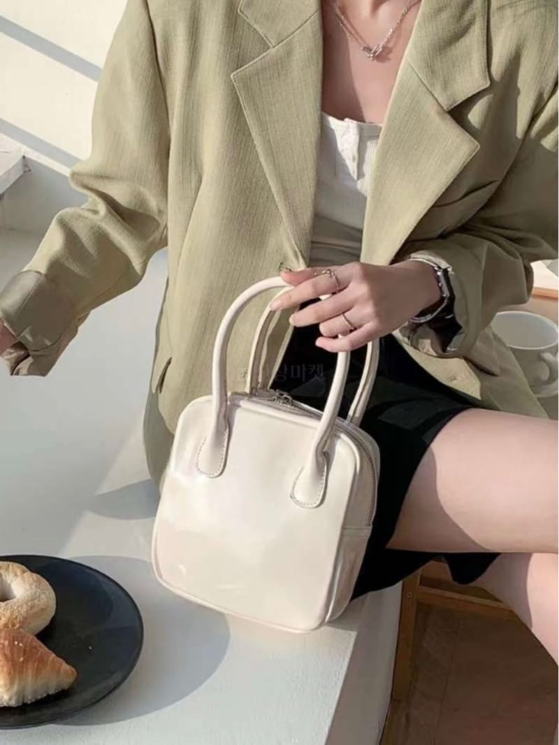 Trouvaille - Korean Women Fashion - #momslook - Tomb Square Tote Cross Bag - 4