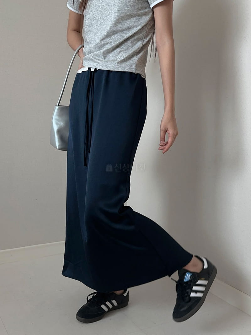 Unene Garden - Korean Women Fashion - #momslook - Shatin Skirt - 2