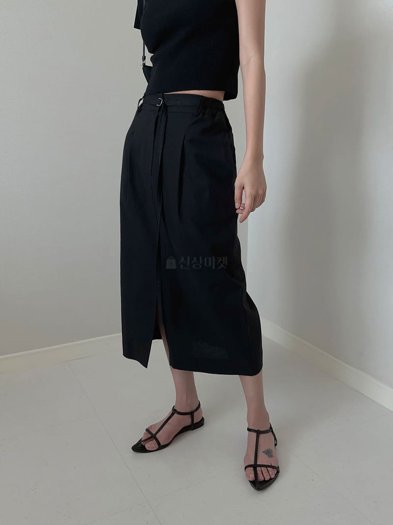 Unene Garden - Korean Women Fashion - #momslook - Linen Belt Skirt - 10