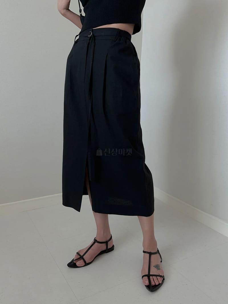 Unene Garden - Korean Women Fashion - #momslook - Linen Belt Skirt - 8