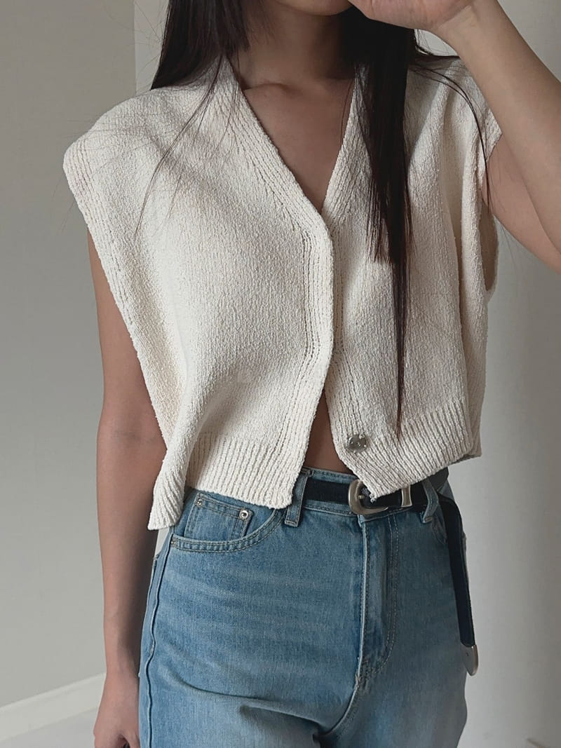 Unene Garden - Korean Women Fashion - #restrostyle - Bookle Snap Vest - 5