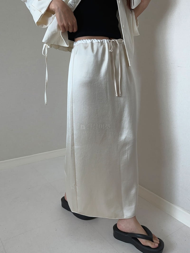 Unene Garden - Korean Women Fashion - #womensfashion - Shatin Skirt - 4