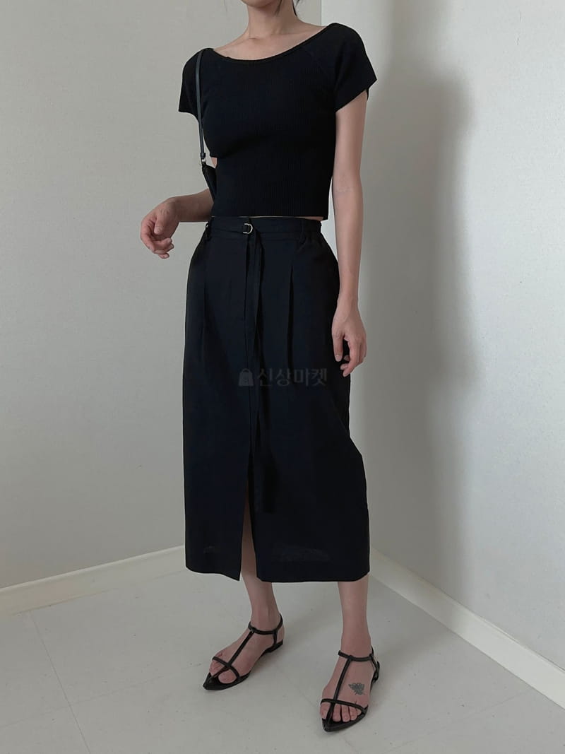Unene Garden - Korean Women Fashion - #womensfashion - Linen Belt Skirt - 11