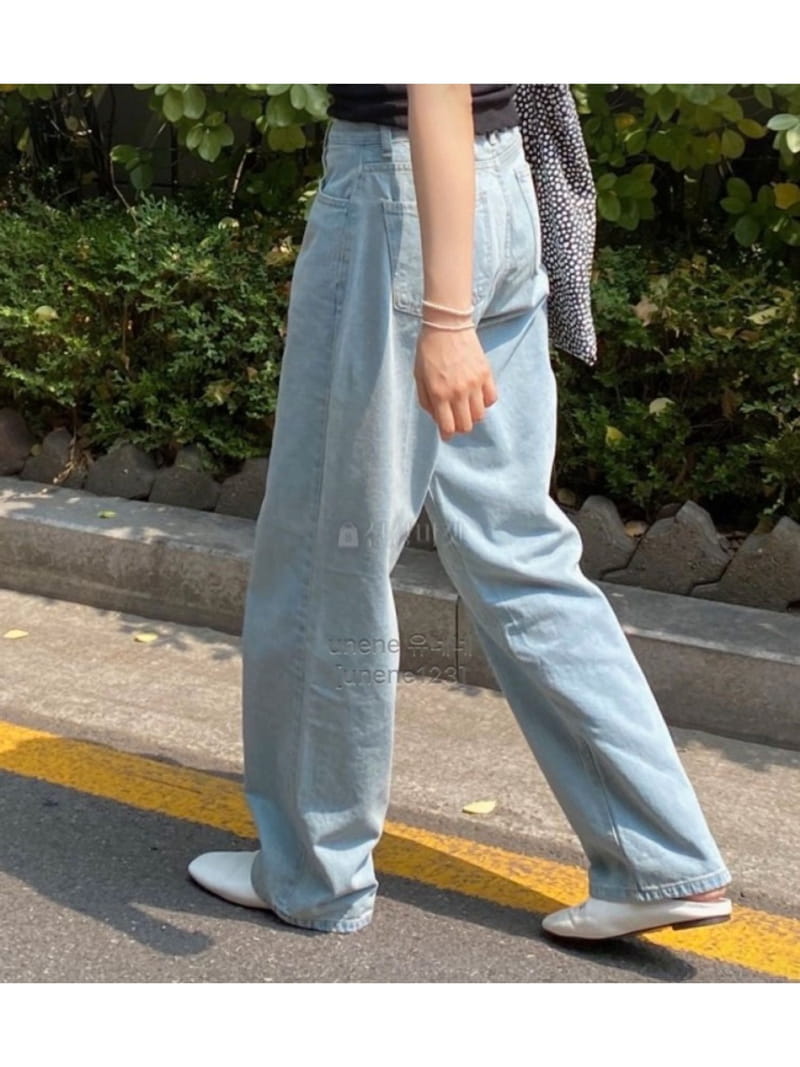 Unene Garden - Korean Women Fashion - #womensfashion - Liw Denim Pants