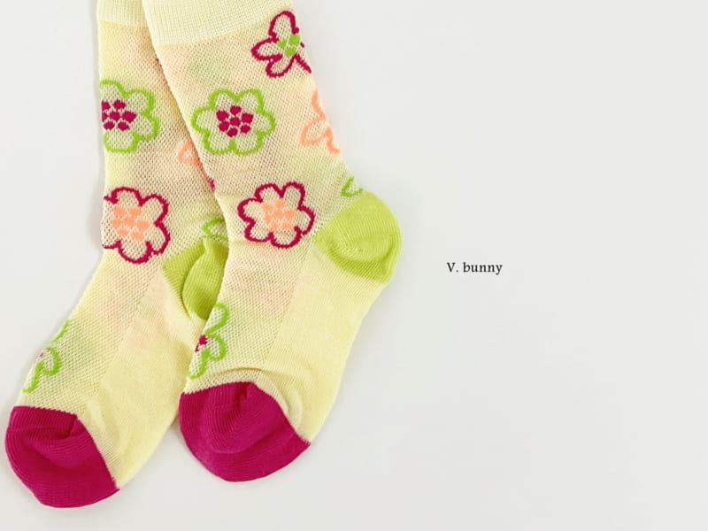 V Bunny - Korean Children Fashion - #childofig - Neon Half Socks Set - 3