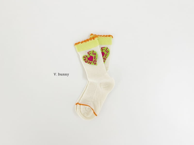 V Bunny - Korean Children Fashion - #childofig - Neon Half Socks Set - 4