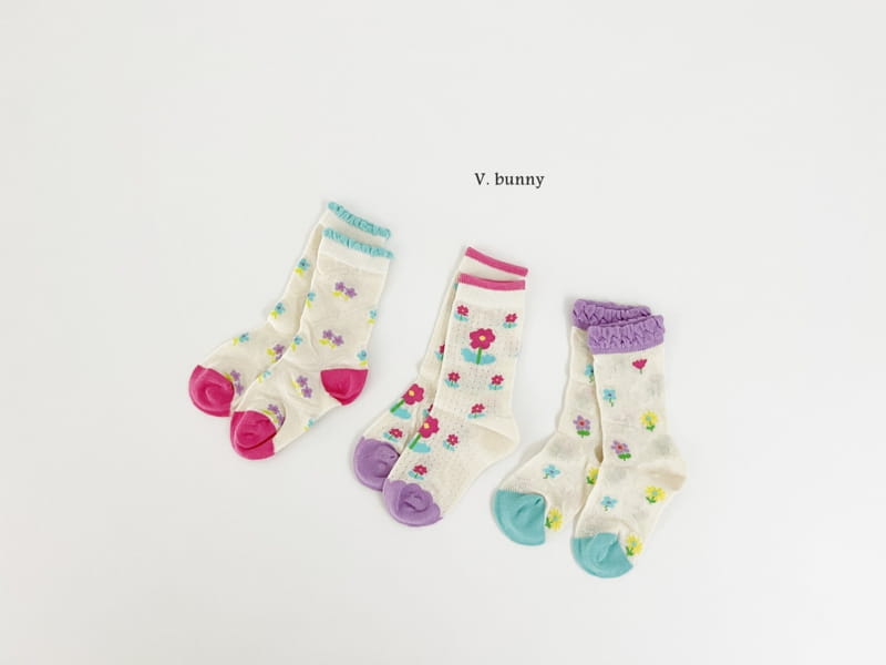 V Bunny - Korean Children Fashion - #discoveringself - Mini P Socks Set - 8