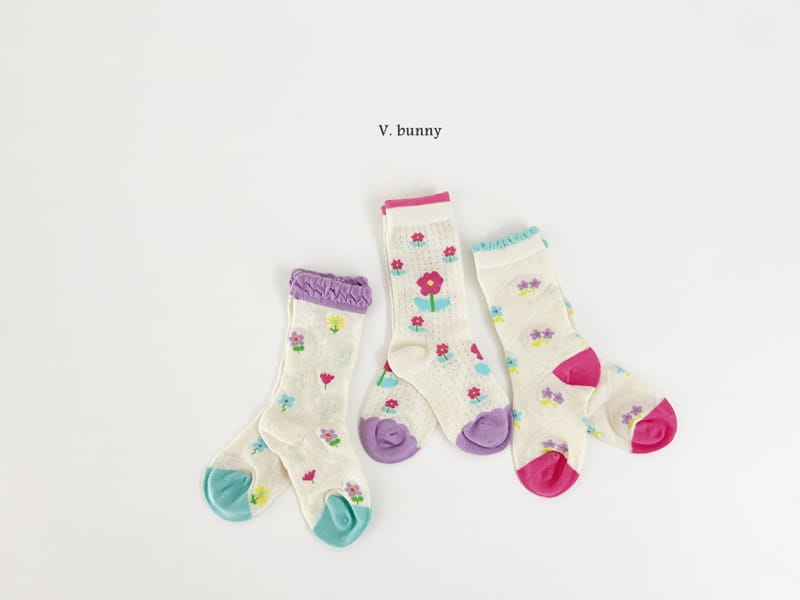 V Bunny - Korean Children Fashion - #fashionkids - Mini P Socks Set - 9