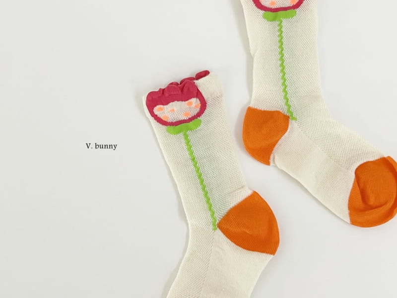 V Bunny - Korean Children Fashion - #fashionkids - Neon Half Socks Set - 7