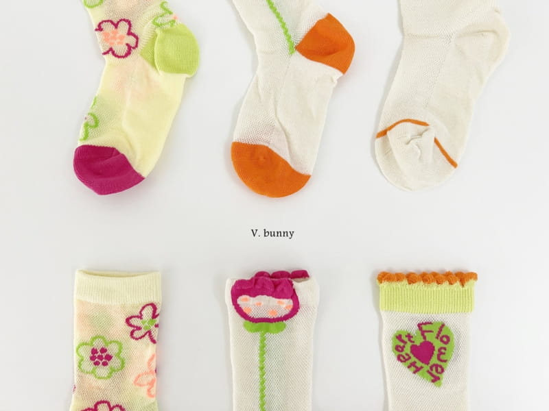 V Bunny - Korean Children Fashion - #kidzfashiontrend - Neon Half Socks Set - 10