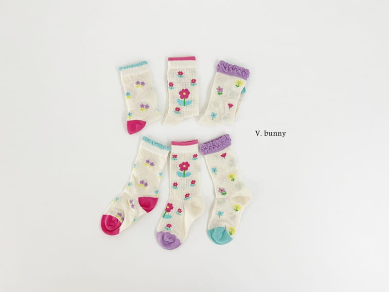 V Bunny - Korean Children Fashion - #prettylittlegirls - Mini P Socks Set