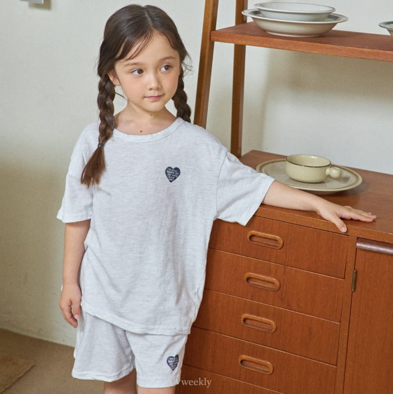 Weekly - Korean Children Fashion - #childrensboutique - Heart Summer Top Bottom Set - 6