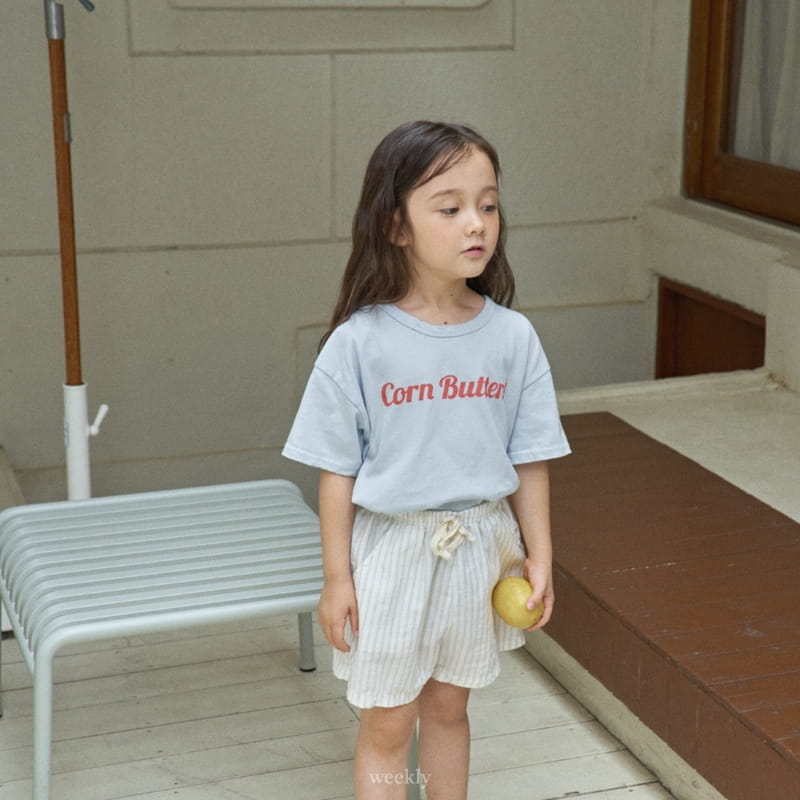 Weekly - Korean Children Fashion - #designkidswear - Corn Butter Tee - 9