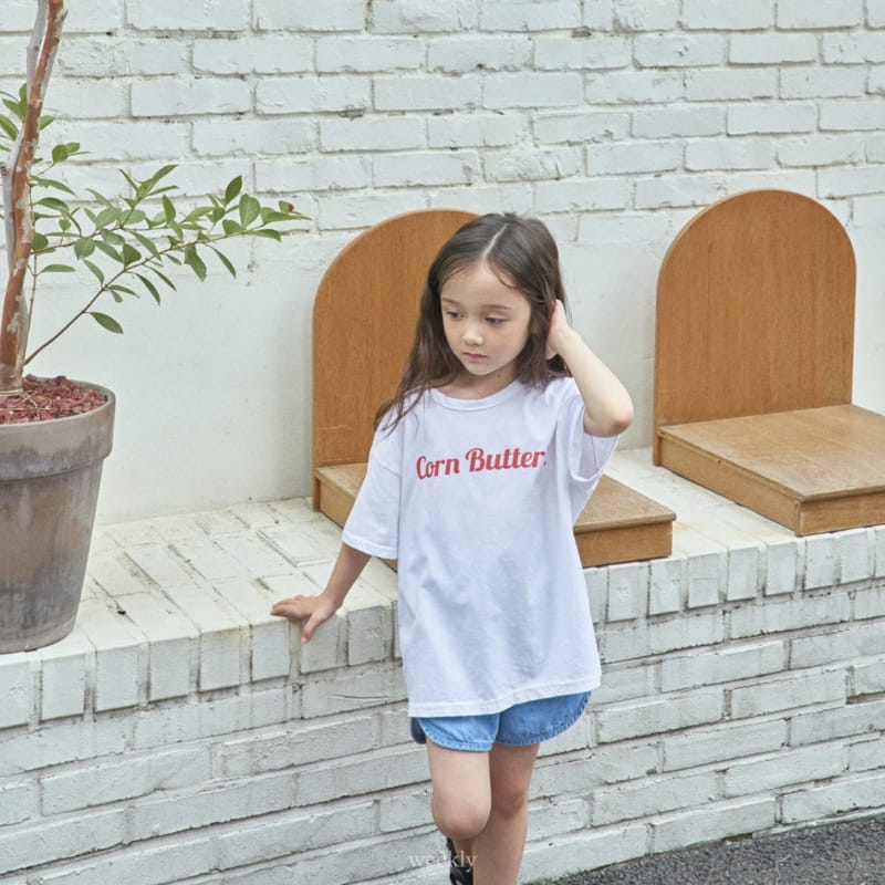 Weekly - Korean Children Fashion - #minifashionista - Corn Butter Tee - 2