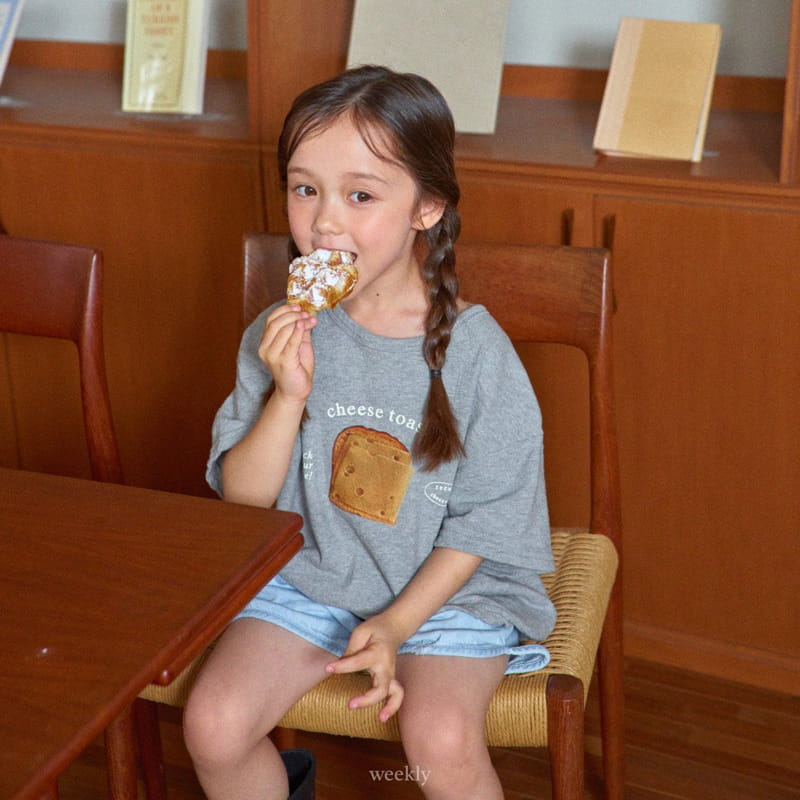 Weekly - Korean Children Fashion - #prettylittlegirls - Toast Cheese Tee - 8