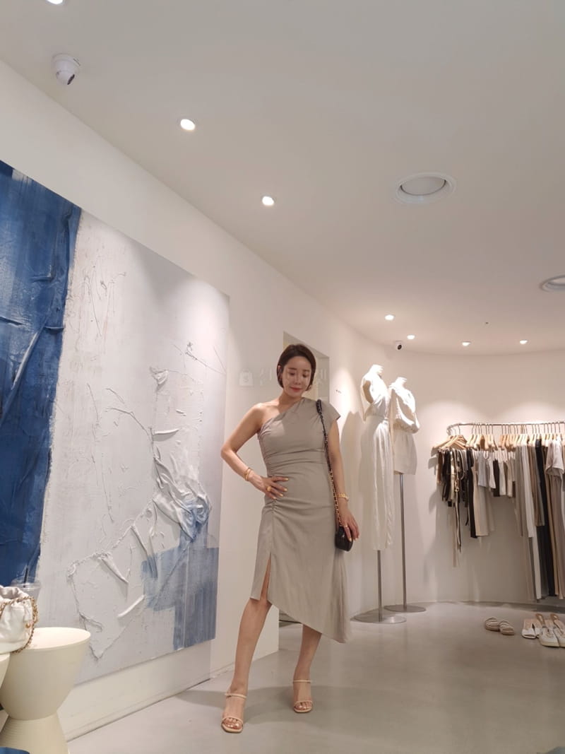 Wida - Korean Women Fashion - #shopsmall - Libe Wrinkle One-piece - 6