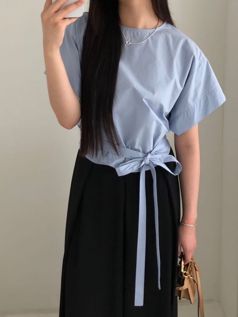 Your - Korean Women Fashion - #momslook - BB Round Short Sleeves Blouse - 8