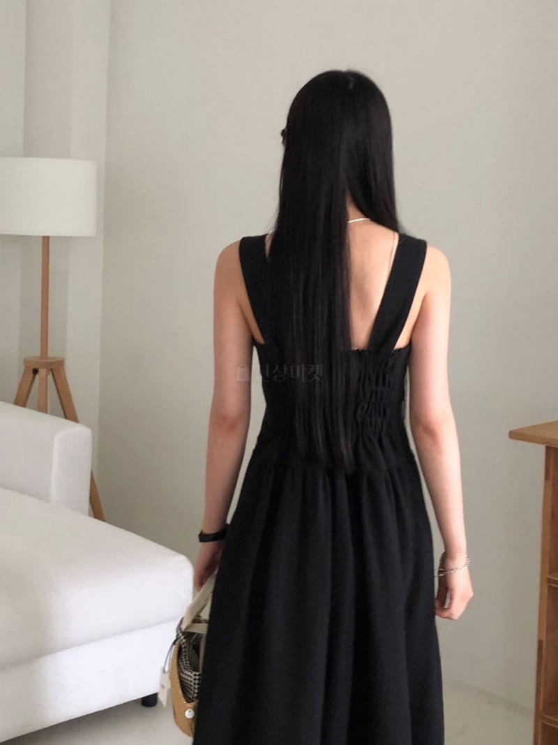 Your - Korean Women Fashion - #romanticstyle - Puket Shirring Long One-piece - 7