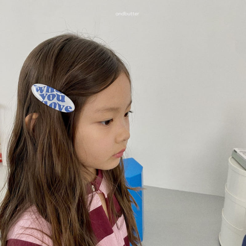 Andbutter - Korean Children Fashion - #kidzfashiontrend - Love Board Hairpin - 4