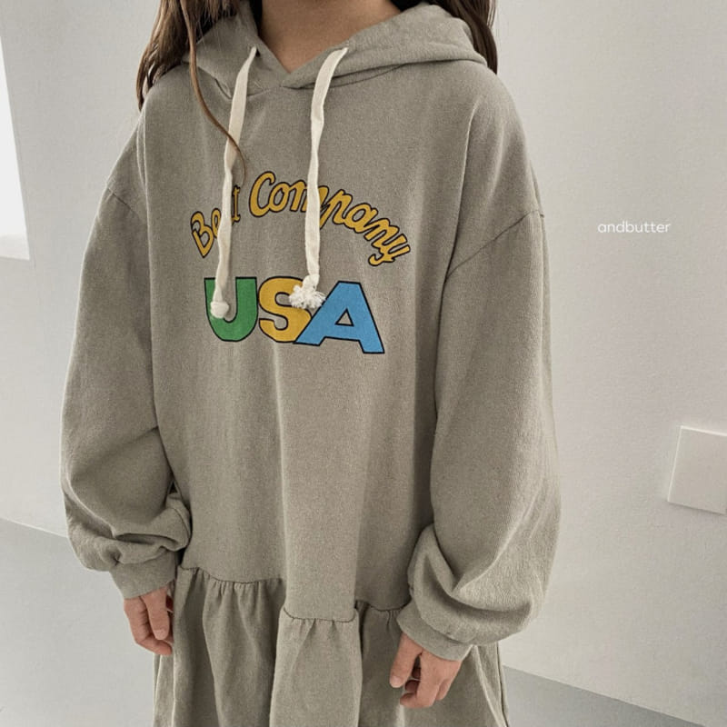 Andbutter - Korean Children Fashion - #designkidswear - Plare Hoody One-piece - 2