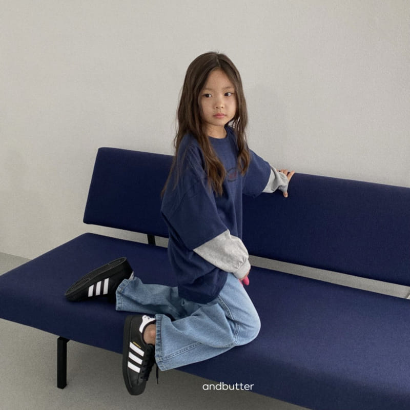 Andbutter - Korean Children Fashion - #kidsshorts - Bort Layered Tee - 2