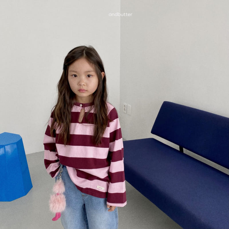 Andbutter - Korean Children Fashion - #kidzfashiontrend - Tom Stripes Tee - 10