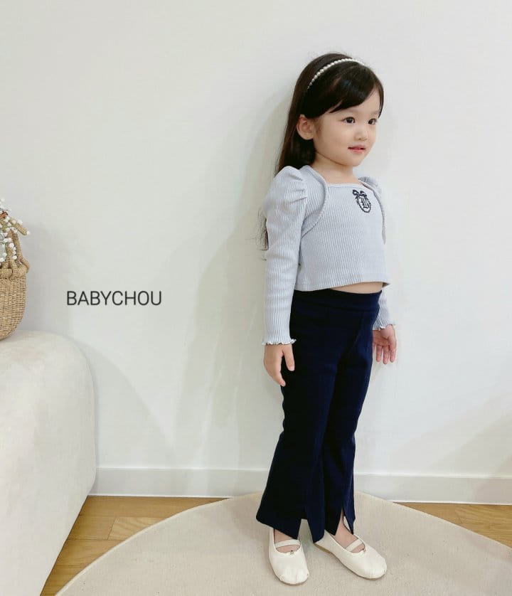 Babychou - Korean Children Fashion - #Kfashion4kids - Slit Pants - 9