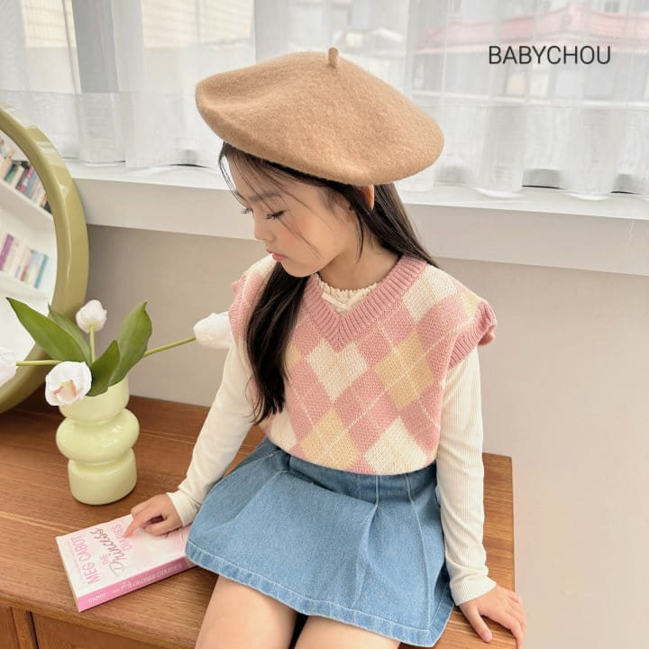 Babychou - Korean Children Fashion - #Kfashion4kids - Argyle Vest - 5