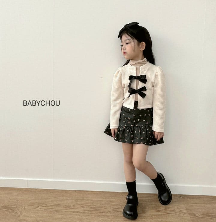 Babychou - Korean Children Fashion - #Kfashion4kids - Ribbon Cardigan - 3