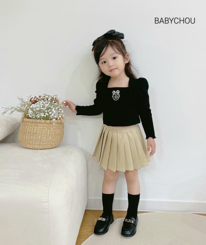 Babychou - Korean Children Fashion - #childofig - A Pleats Skirt - 5