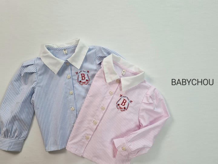 Babychou - Korean Children Fashion - #childofig - Stripes Blouse