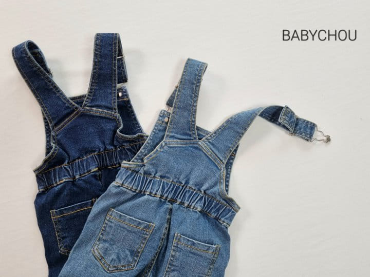 Babychou - Korean Children Fashion - #childofig - Denim Overalls - 3
