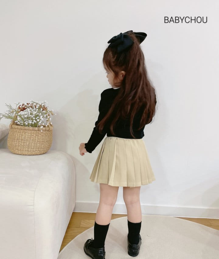 Babychou - Korean Children Fashion - #childrensboutique - A Pleats Skirt - 7