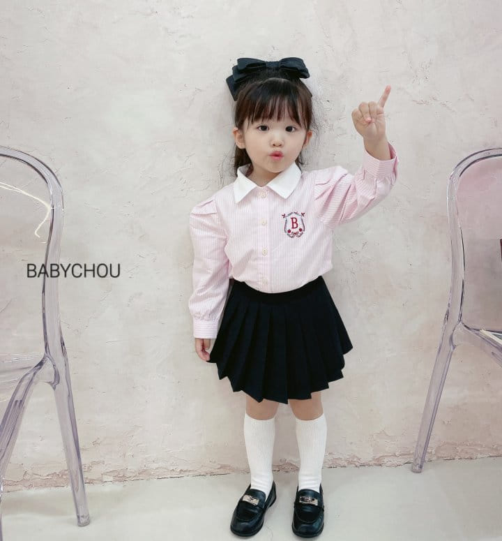 Babychou - Korean Children Fashion - #childrensboutique - Stripes Blouse - 3