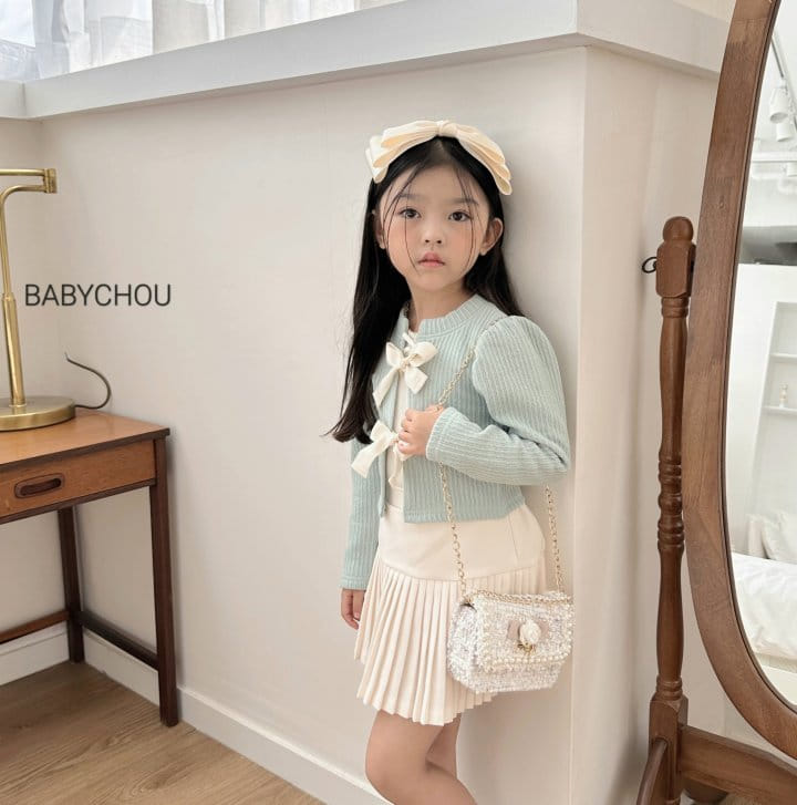 Babychou - Korean Children Fashion - #childrensboutique - Ribbon Cardigan - 12