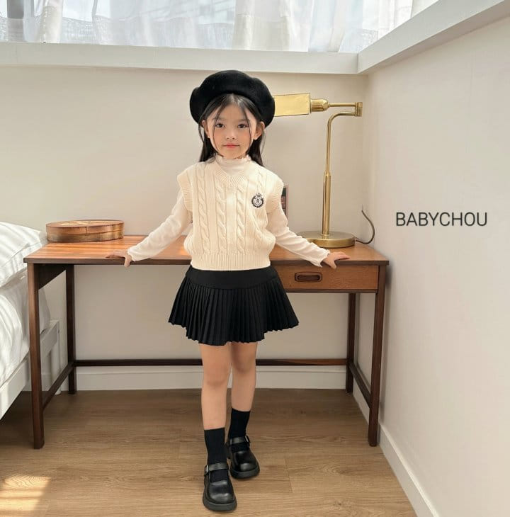 Babychou - Korean Children Fashion - #designkidswear - Cable Vest - 4
