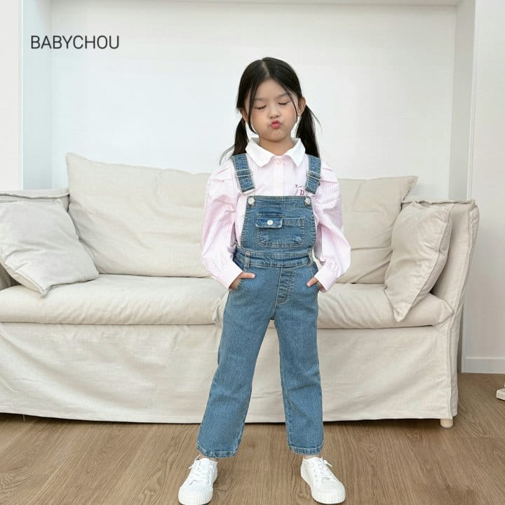 Babychou - Korean Children Fashion - #discoveringself - Denim Overalls - 6
