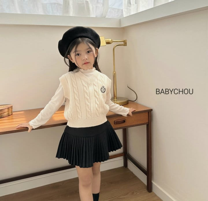 Babychou - Korean Children Fashion - #fashionkids - Cable Vest - 5