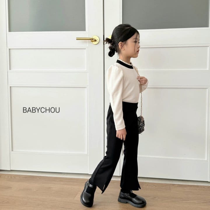 Babychou - Korean Children Fashion - #discoveringself - Lip Puff Tee - 4