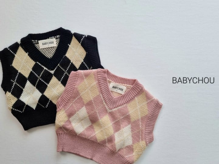 Babychou - Korean Children Fashion - #fashionkids - Argyle Vest