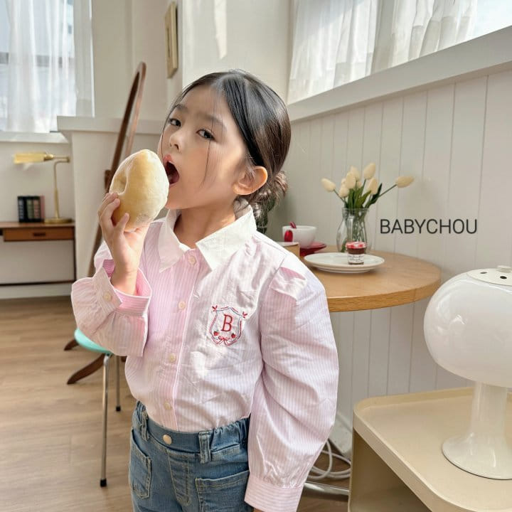 Babychou - Korean Children Fashion - #kidsshorts - Stripes Blouse - 7