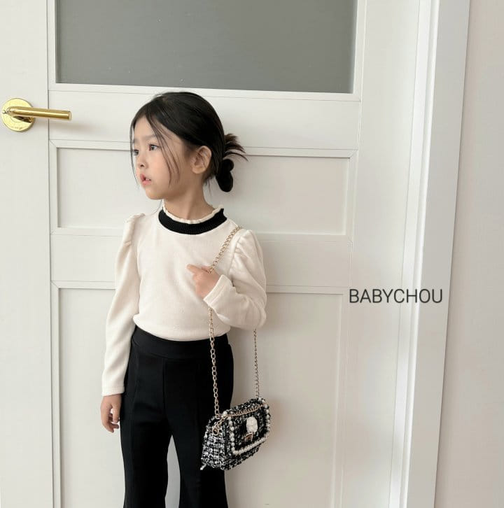 Babychou - Korean Children Fashion - #kidsshorts - Lip Puff Tee - 5