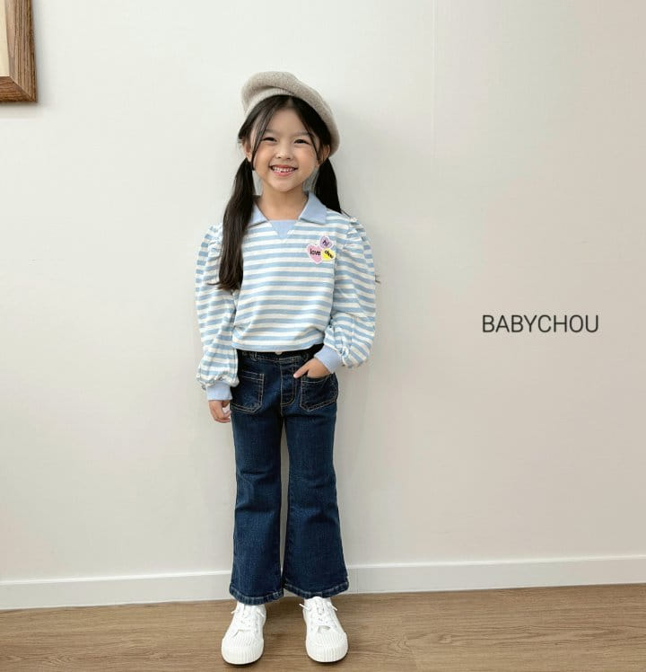 Babychou - Korean Children Fashion - #kidsstore - Triangle Sweatshirt - 2