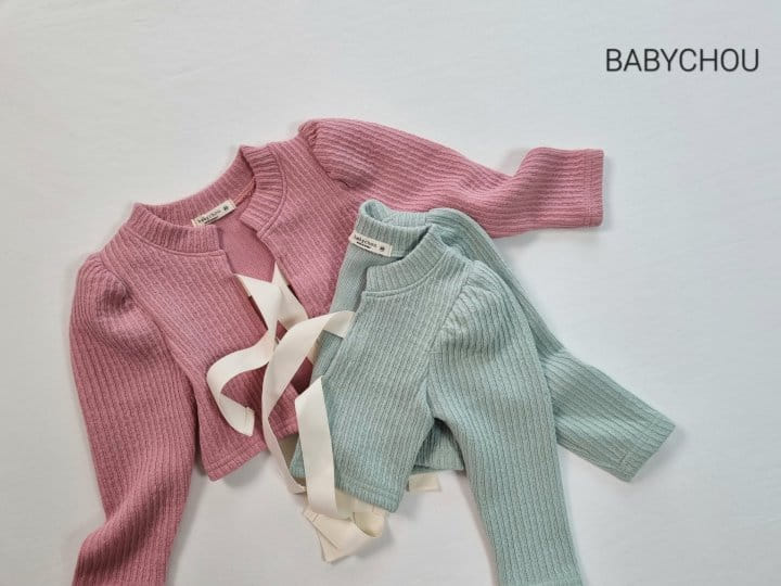 Babychou - Korean Children Fashion - #kidzfashiontrend - Ribbon Cardigan - 2