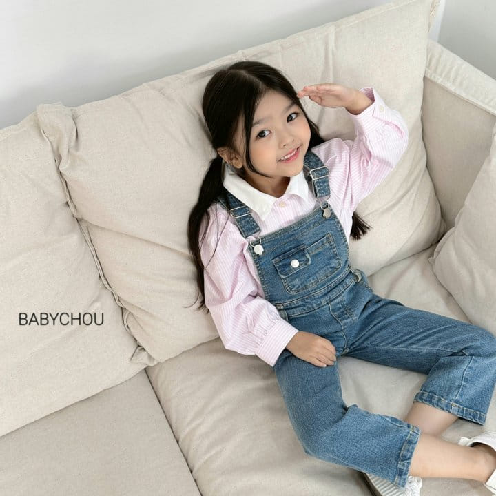 Babychou - Korean Children Fashion - #kidzfashiontrend - Denim Overalls - 10