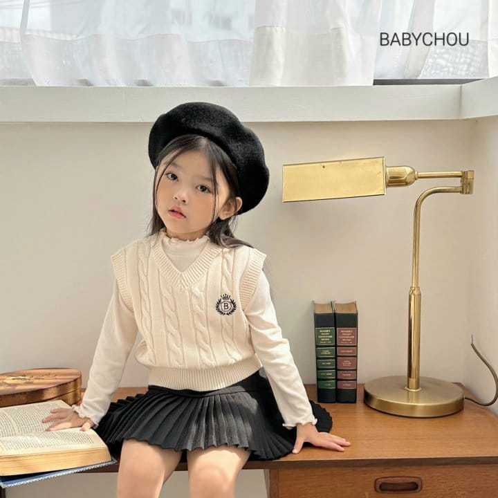 Babychou - Korean Children Fashion - #littlefashionista - Cable Vest - 10
